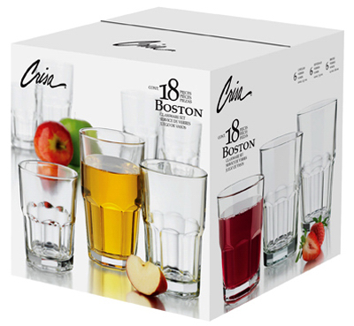 Boston Beverage Glassware Set, 18-Pc.