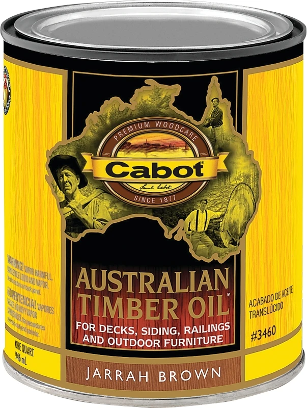 Australian Timber Oil, Jarrah Brown, 1 Quart - Translucent Exterior Finish