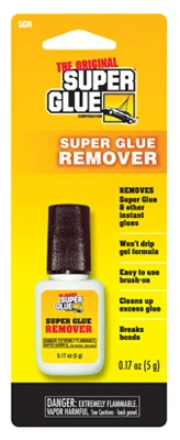 Super Glue Remover, Brush-On Gel, 5 gram bottle