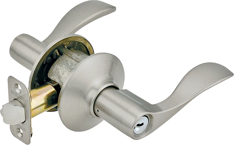 Schlage Accent Entry Lever Lock F51a Acc 619 Satin Nickel - Keyed Entry