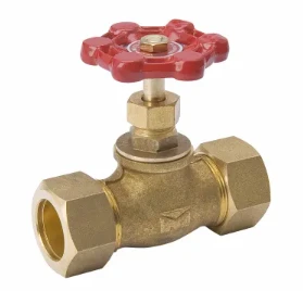 Stop Valve, Lead-Free Brass, 3/4 In. Compression