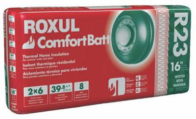 ROCKWOOL Wood stud R-23 Rock Wool Batt Insulation with Sound Barrier (15.25-in W x 47-in L)