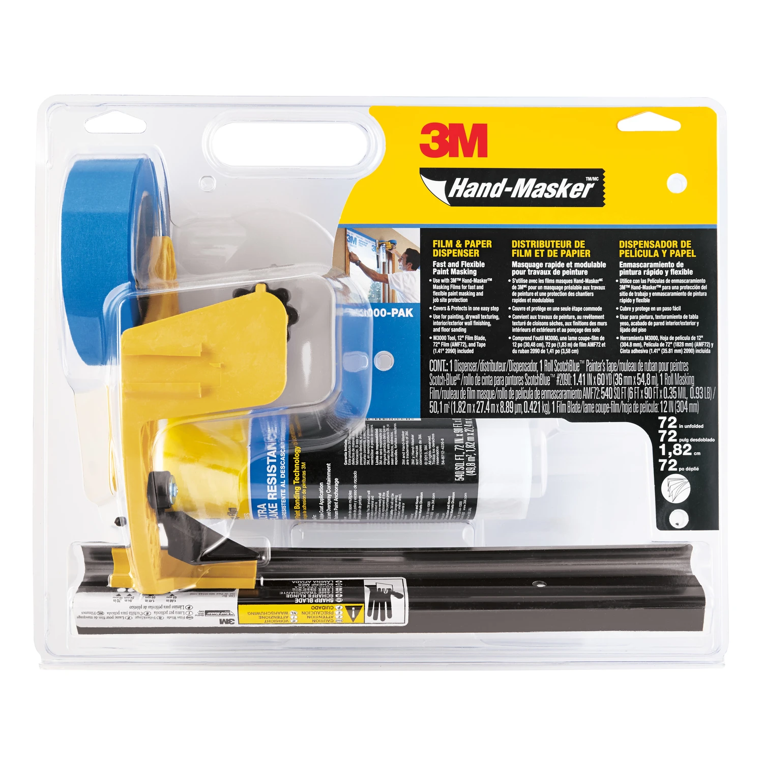 Hand-masker M3000 Pre-assembled Masking Film Kit With Blade