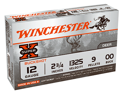 12 Gauge 2-3/4 Inch 00 Buckshot Ammunition - 9 Pellets
