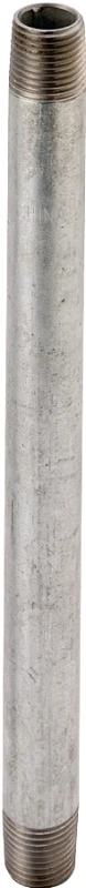 Galvanized Standard Pipe Nipple 3/8 Inch X 3 Inch, Schedule 40, Carbon Steel
