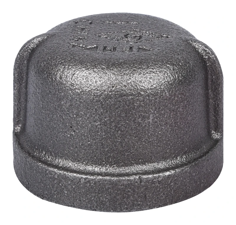 1 Inch Black Malleable Iron Pipe Cap, Model 18-1b, Threaded Connection