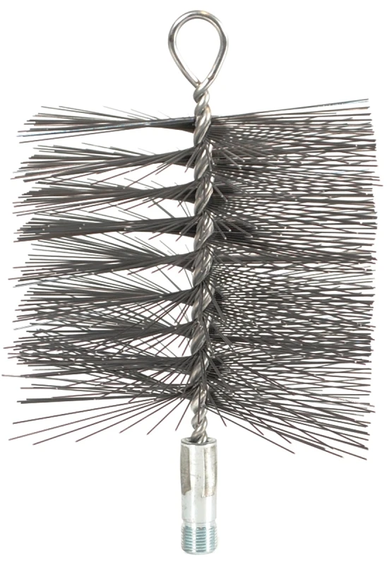 Br0123 Square Chimney Cleaning Brush, 6 X 6 Inches, Wire Bristle Trim