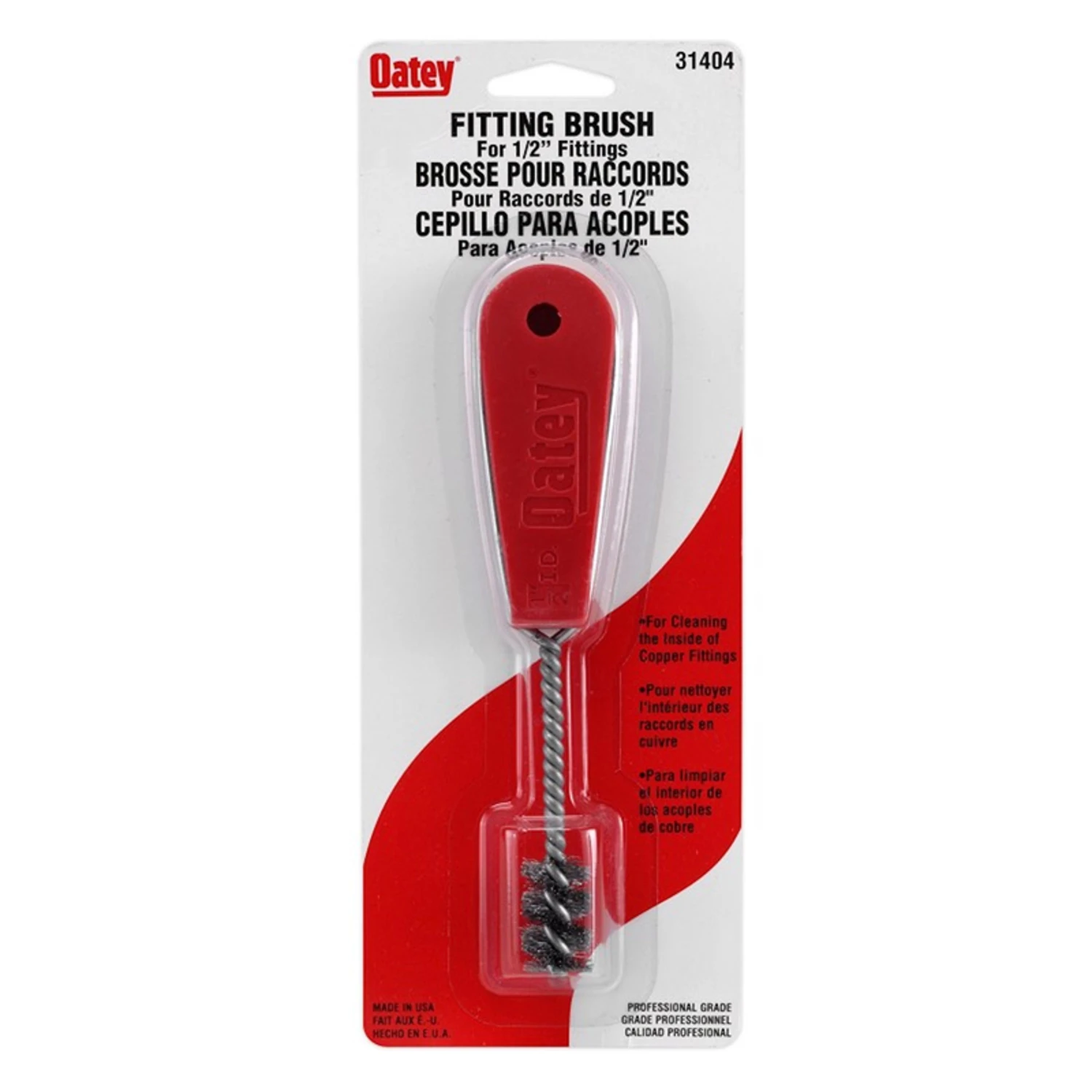 1/2 Inch Fitting Brush With High Carbon Steel Bristles - Model 31404