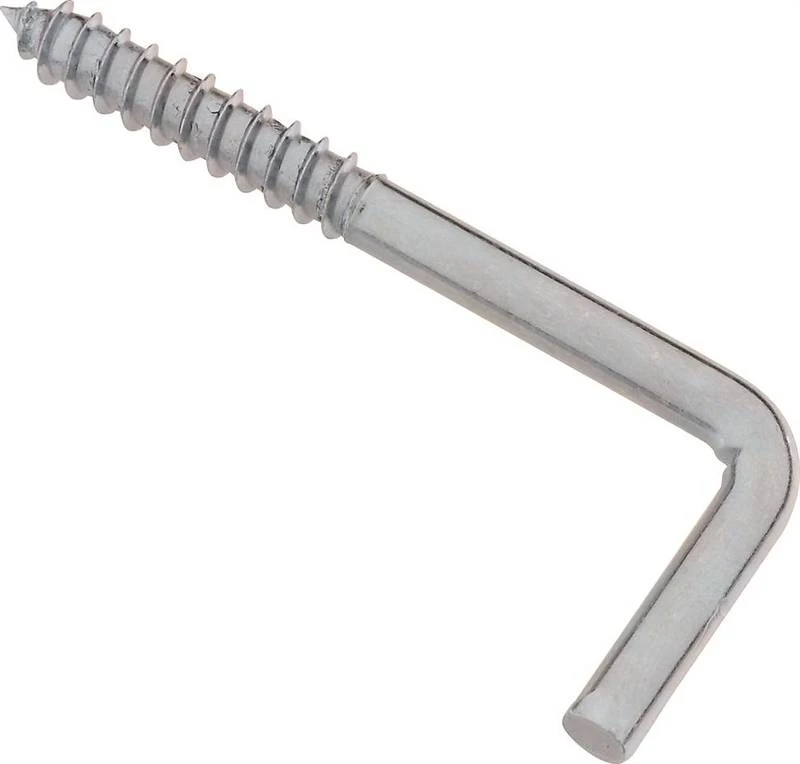 Stanley Square Bend Hook, 1-3/4 in L, Steel, Zinc Plated