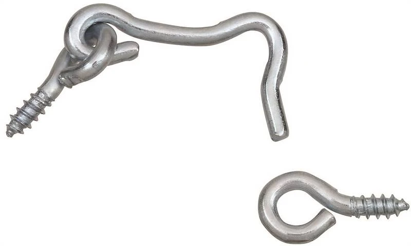 75-0400 Gate Hooks & Eye, Zinc plated, 1"