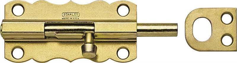 3 Inch Decorative Barrel Bolt, Model 757140, Satin Brass Finish