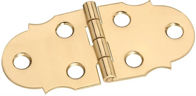 803490 Solid Brass Ornamental Door Hinge, 1-5/16 In, 6 Lb Capacity