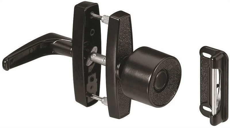 748257 Black Screen & Storm Door Latch Knob For Wood/metal Doors