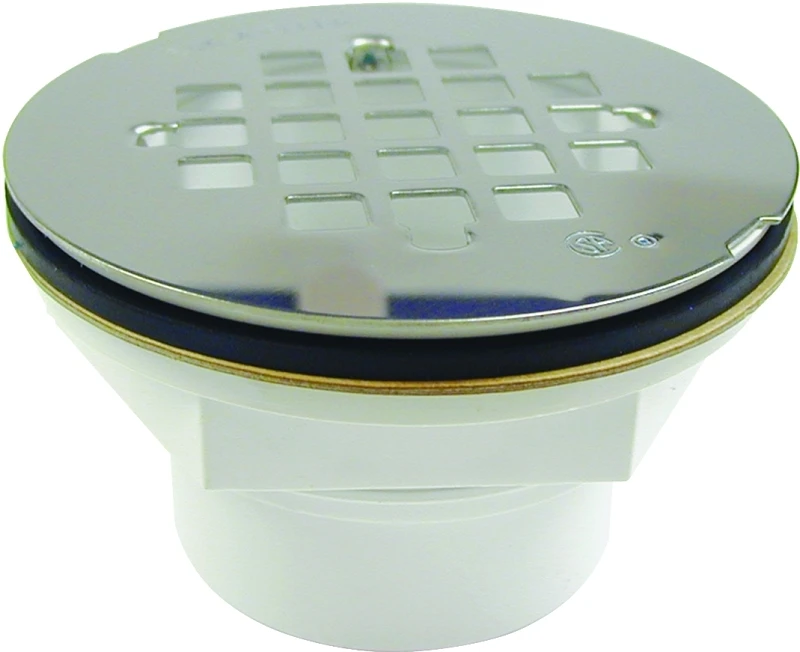Industries 133-106 Plastic Shower Drain, 4.5 Inch Flange For 2 Inch Pipes