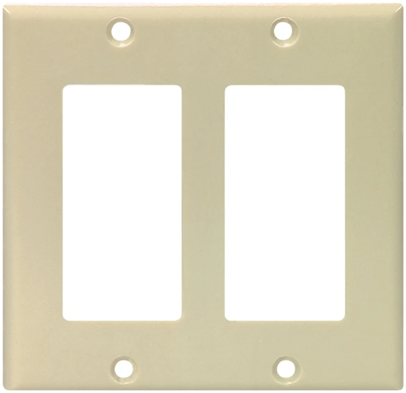2152v-box 2-gang Standard Rocker Wall Plate In Ivory