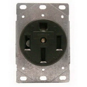 1258-sp 50 Amp Flush-mount Electrical Outlet, 4-wire