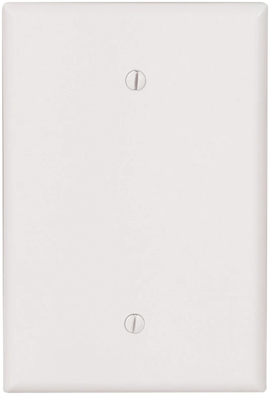 Cooper Wiring Devices, 2729W, White, Plastic Blank 1 Gang Oversize Wall Plate
