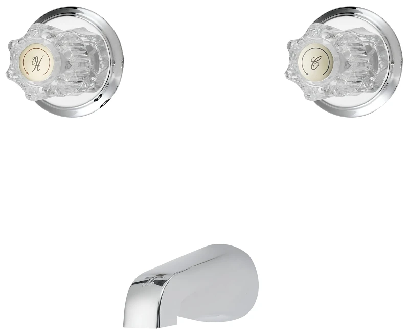 Gu-tqob015cp Chrome Tub Faucet With Two Handles And Shower Head