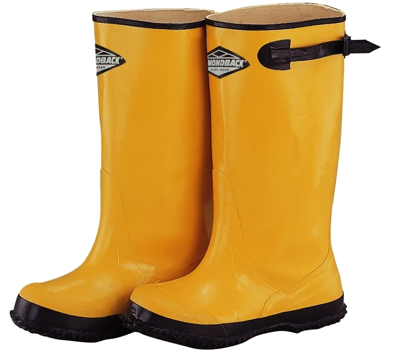 Adjustable Cuff Waterproof Over Shoe Boot 10in Unisex - Yellow