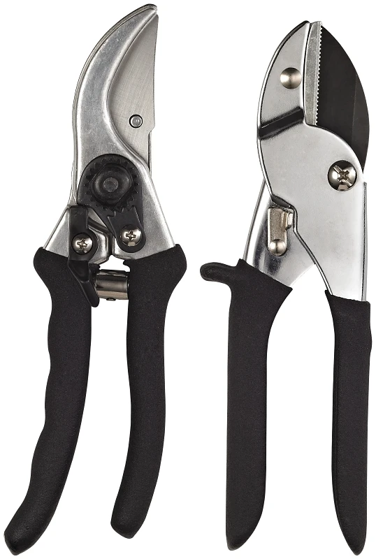 Landscapers Select GP1002+GP1013A Pruner Set, 1/2 in Cutting Capacity, Steel/Zinc Blade, Steel/Zinc Handle