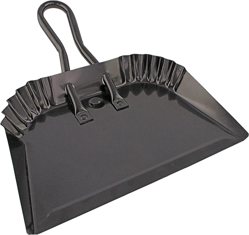Heavy Duty 12-inch Black Metal Dust Pan - Model Dl-5004