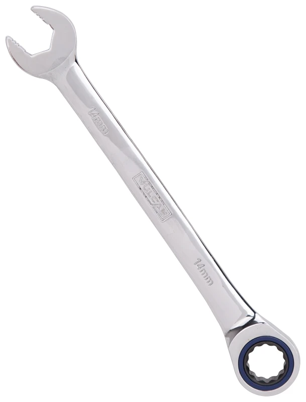 14mm Ratcheting Combination Wrench - Chrome Vanadium Steel, 72 Tooth