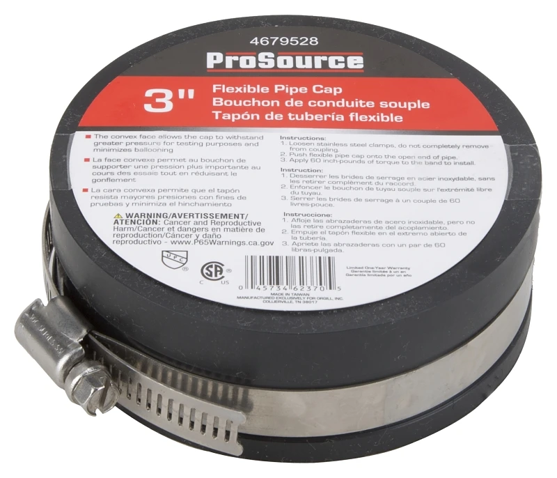 Tc-3 3 Inch Flexible Pipe Test Cap For Capping Pipe Ends