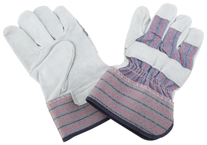 Men's Split Leather Palm Work Gloves, Model Spab, One Size Fits All