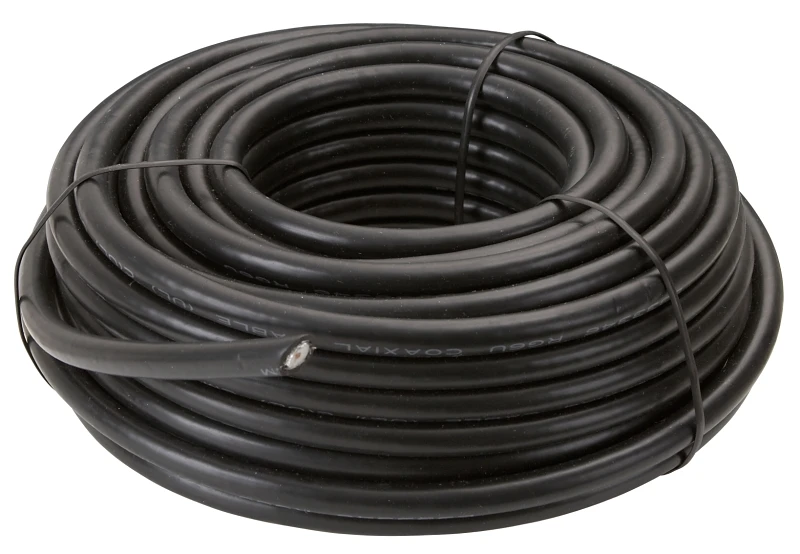 Vq3050neb 50 Feet Black Rg6 Quad Shield Coaxial Cable