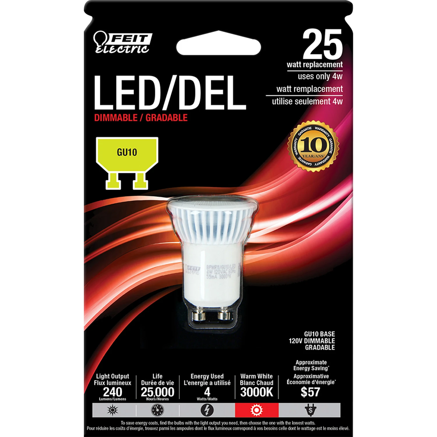 7186893 500 Lumen MR11 GU10 Dimmable LED Light Bulb