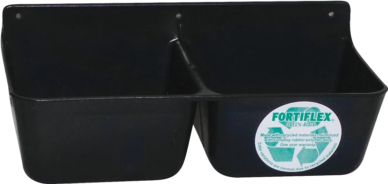 -fortiflex Mf2bx Twin Mineral Feeder, 1.75 Quart, Black Polyethylene/rubber