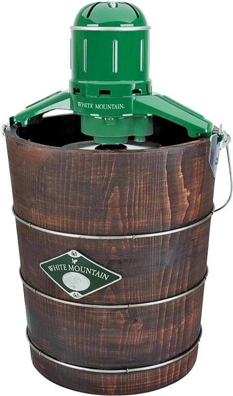 White Mountain Pbwmime612 Ice Cream Maker, 6 Quart, Stainless Steel And Wood Construction