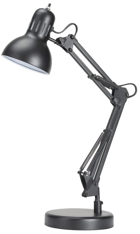 Adjustable Swing Arm Desk Lamp, Model Tl-wk-134e-bk-3l, 60 Watt, Black