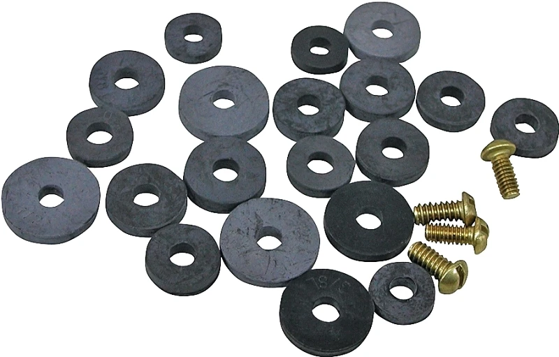 24-piece Flat Rubber Faucet Washer Set Pmb-116-3l For Quick Opening Faucets