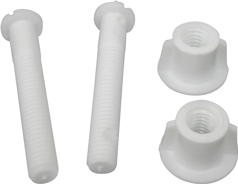 Adjustable Toilet Seat Bolt Set, White, Model Pmb-215-3l
