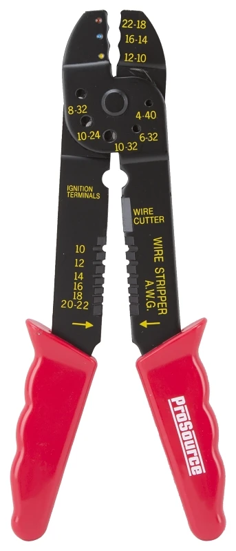 8-inch Wire Stripper, Cutter, And Crimper With Cushion Grip Handle