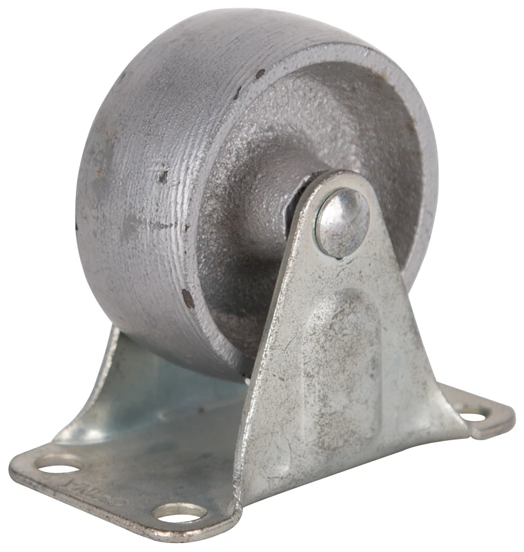 Jc-s01 Heavy Duty Rigid Plate Caster, 2 Inch, Steel, Zinc Plated Finish