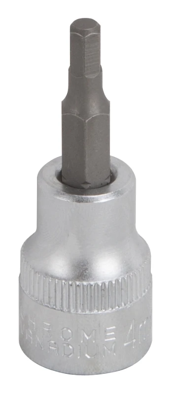 4mm 3/8 Drive Hex Bit Socket - Chrome Vanadium Steel