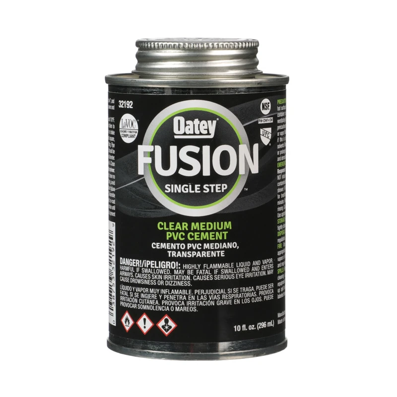 Fusion 10 Oz. Single-step Clear Medium Bodied Pvc Cement