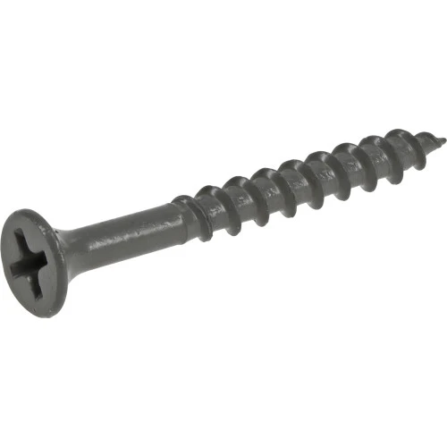 Fas-n-Tite Exterior Screws, Phillips Head, Gray Ceramic, 1-5/8-In. x #8, 1-Lb.