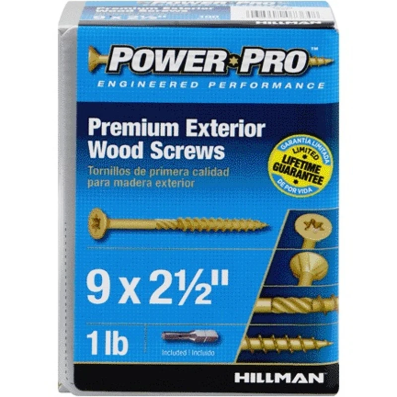 Power Pro No. 9 x 2-1/2 in. L Star Flat Head Ceramic Coated Steel Deck Screws 1 lb. 100 pk