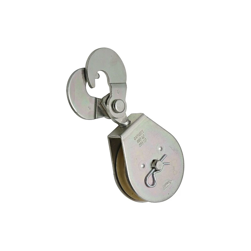 3217bc 3-inch Zinc Plated Scissor Hook Single Pulley