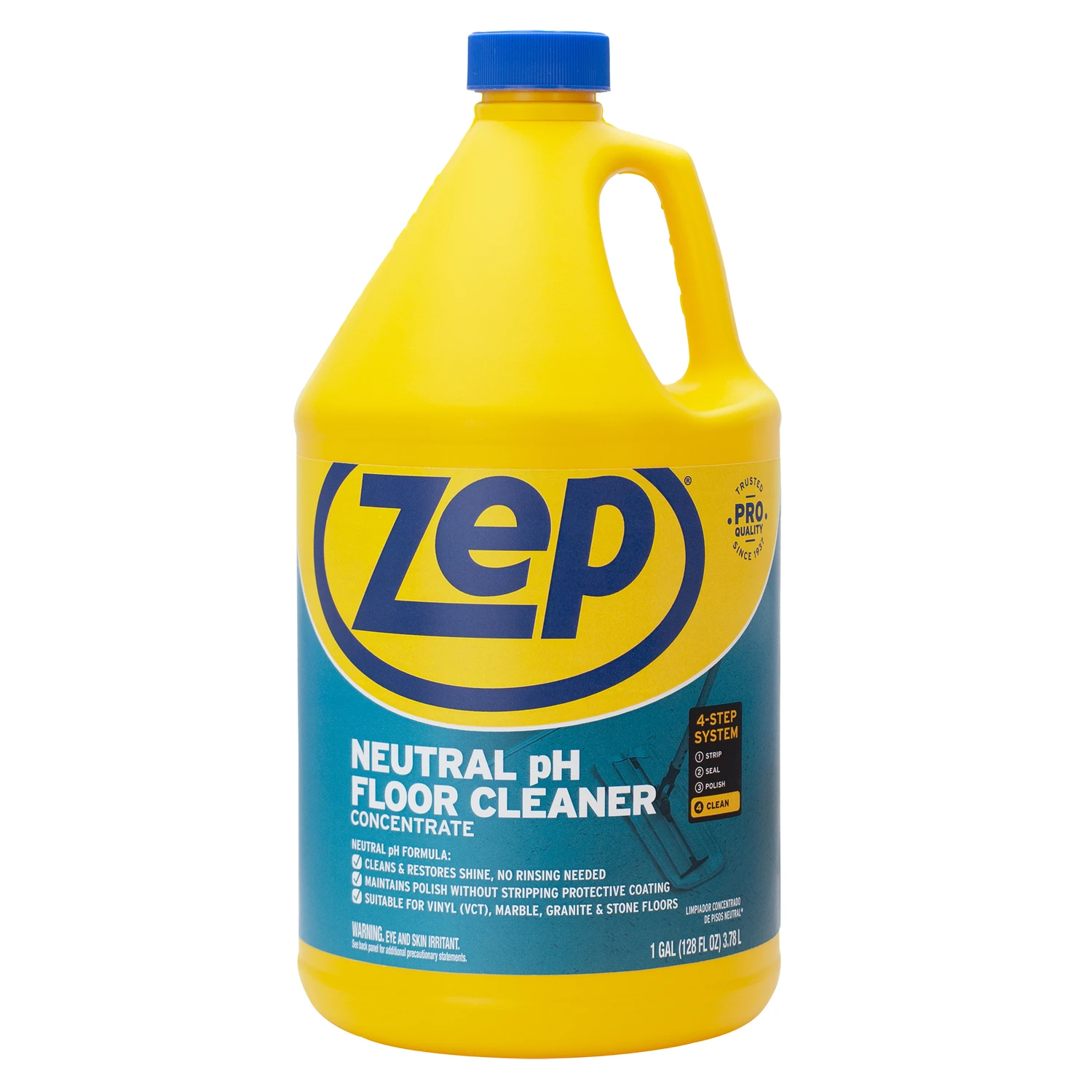 1 Gallon Neutral Floor Cleaner Concentrate - Unscented, Low Foam, Multi-surface