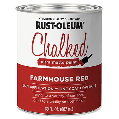 Chalked Ultra Matte Paint in Farmhouse Red, 30 Ounce Container