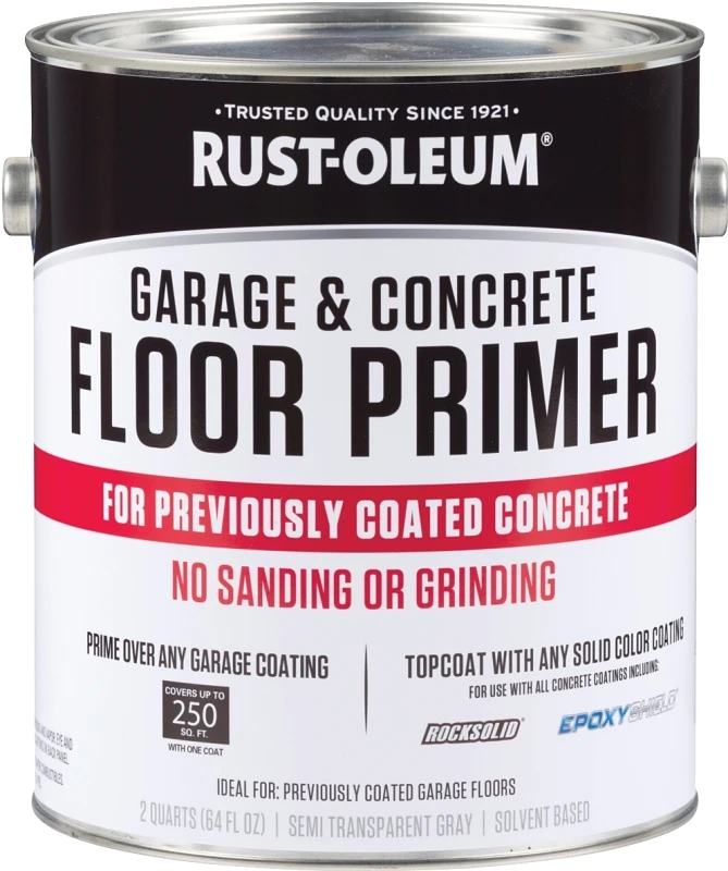 Rust-Oleum Garage & Concrete Recoat Floor Primer, Semi-Transparent Gray, Gal