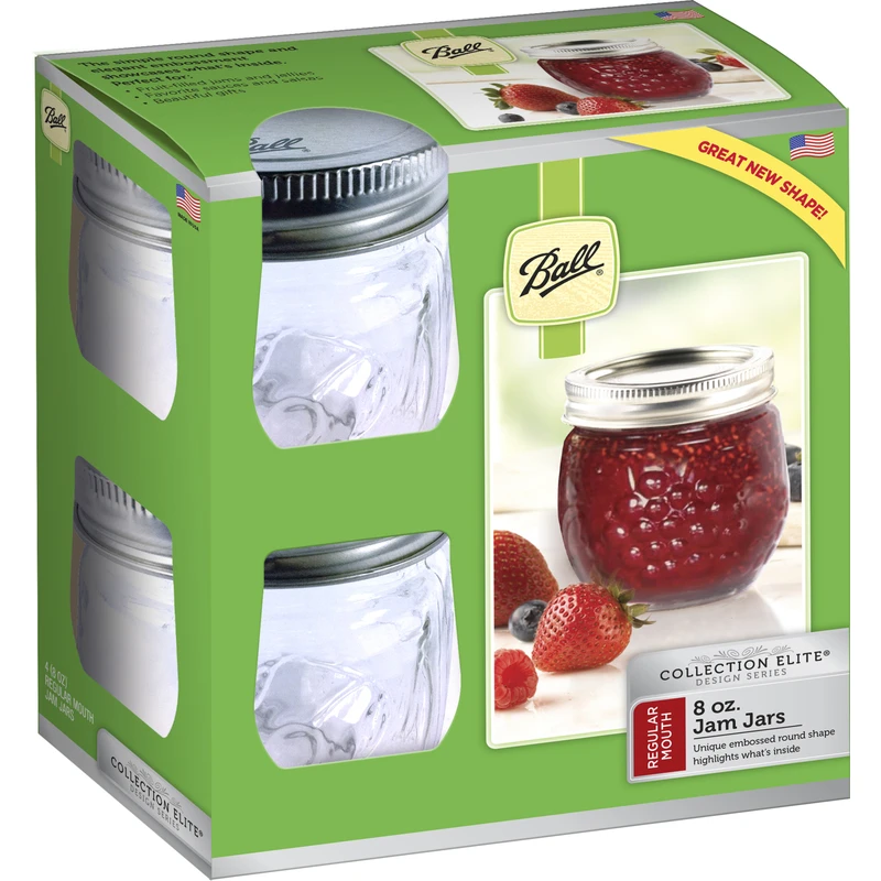 Mason Canning Jars with Lids, Regular Mouth, 8 oz., 12-Pk.