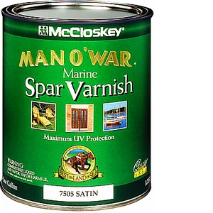 Mccloskey Man O'war Satin Marine Varnish, 1 Gallon - Superior Uv Protection