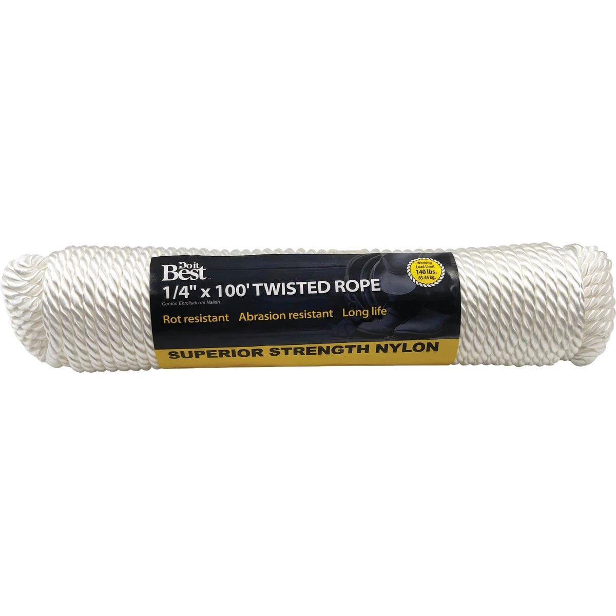 ROPE NYLON TWISTED 1/4" X 100'