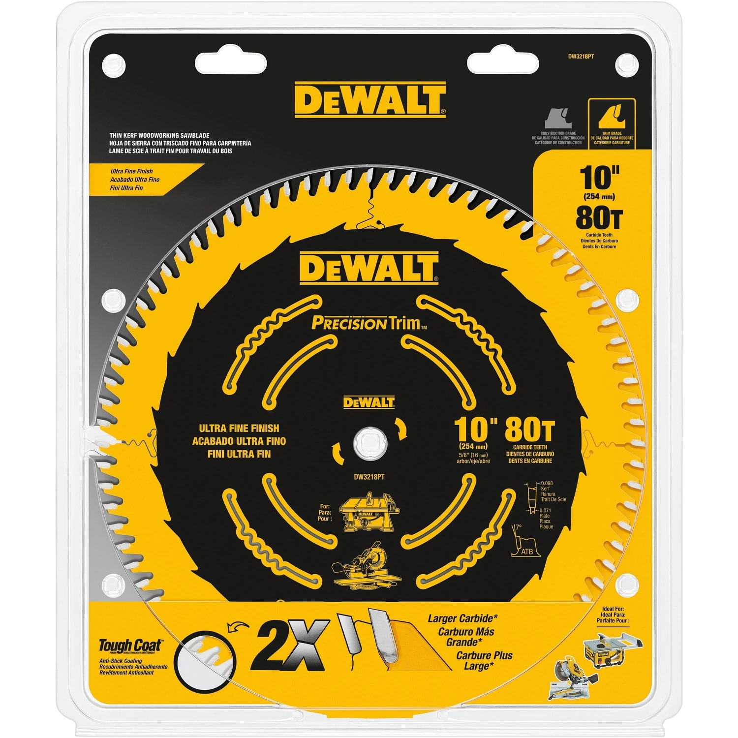 Fine Crosscut Saw Blade, 80-Tooth x 10 In.