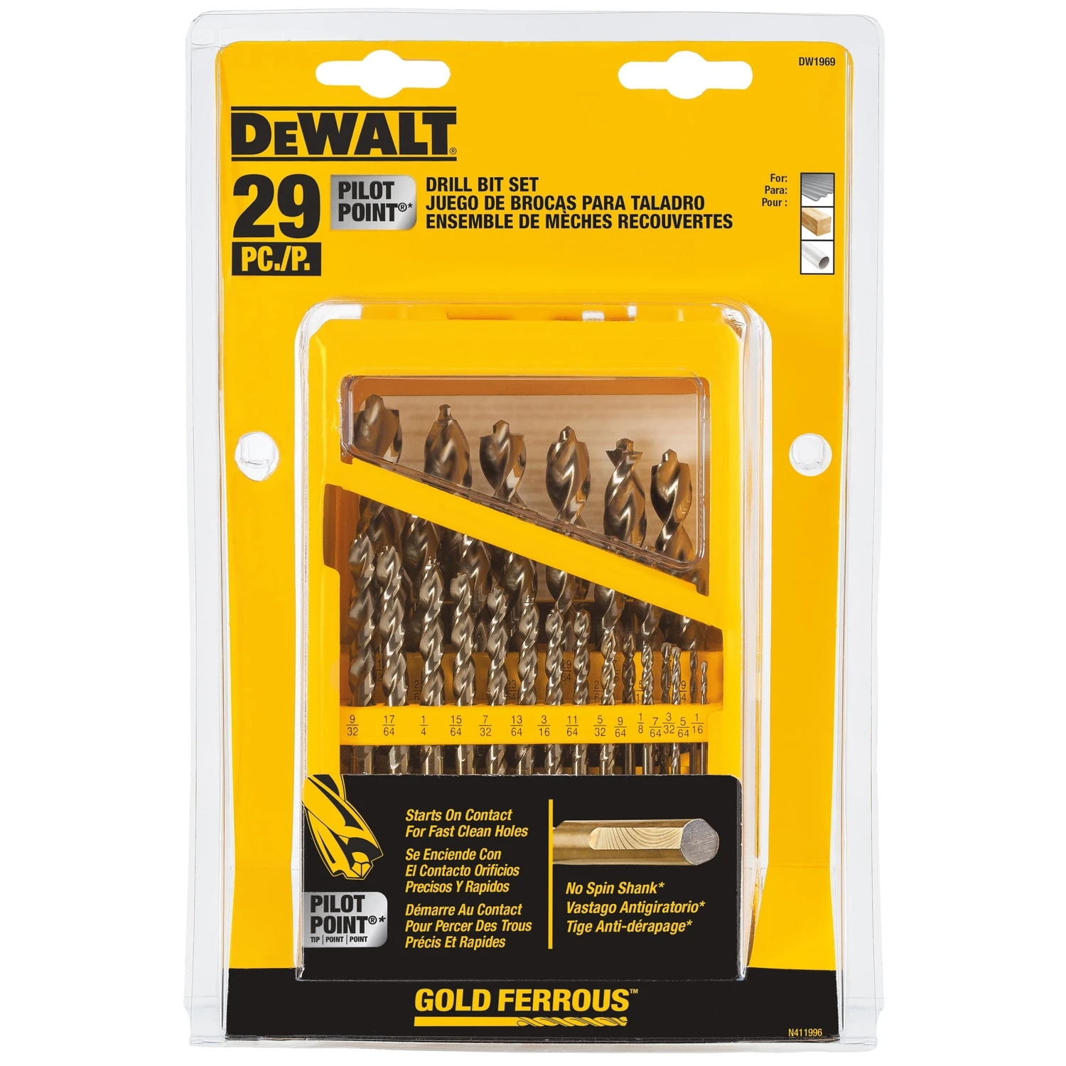 29-Piece Pilot-Point Drill Bit Set